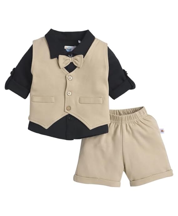 BUMZEE Boys Cotton Shirt Waistcoat