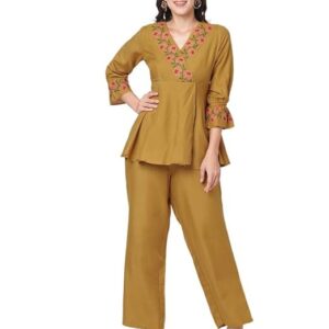 SIRIL Women's Co ord Set | Cotton Blend Top and Pant Set