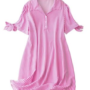 Leriya Fashion Summer Dress for Women – Short One Piece A-Line Midi Dress