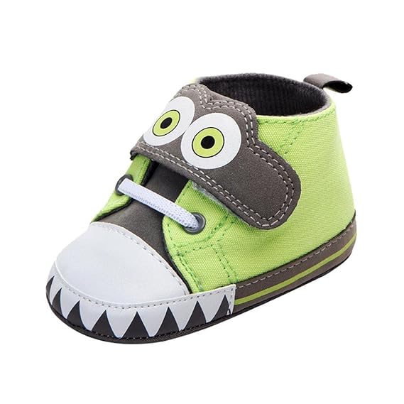 CALANDIS™ Baby Boys Girls Shoes Sneakers Crib Prewalker Trainers 12-18Months Green