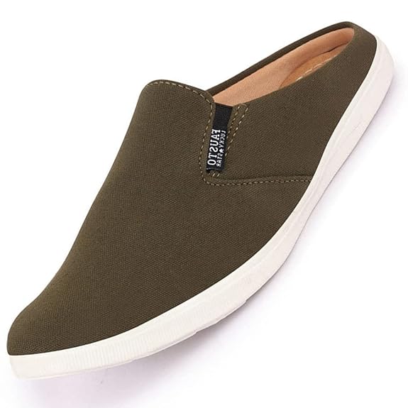 FAUSTO Back Open Slip On Shoes for Casual Daily
