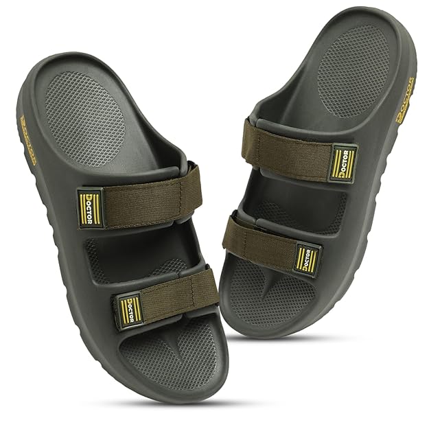 DOCTOR HEALTH SUPER SOFT Men's Orthopedic Double Strap Slippers