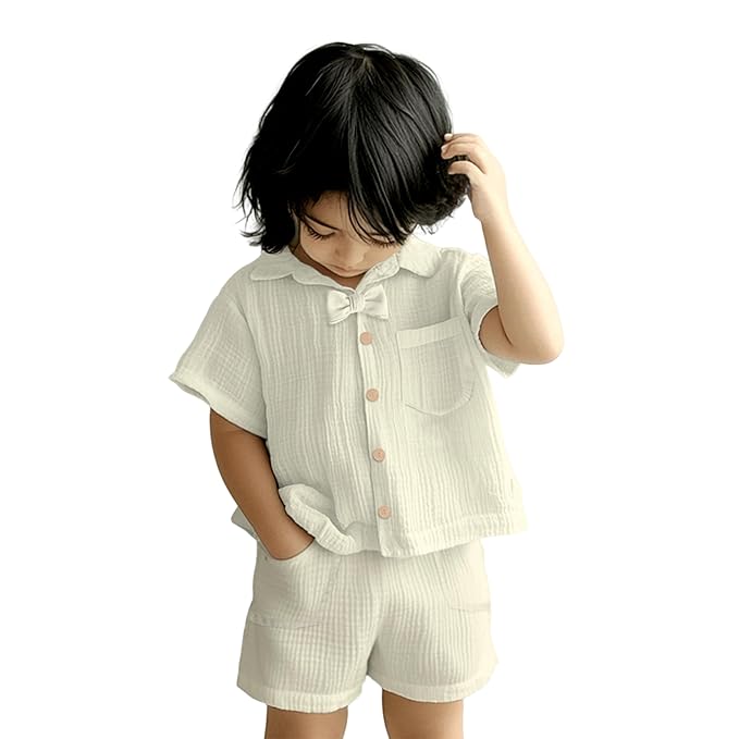 100% Linen Shirt & Pant Co-ord Set for Kids | Elegant & Comfortable Summer Wear