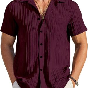 NexaFlair Casual Shirt for Men - Popcorn Style with Spread Collar