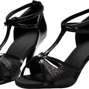 IKAANYA Women Latin Dance Shoes Sandals for Salsa