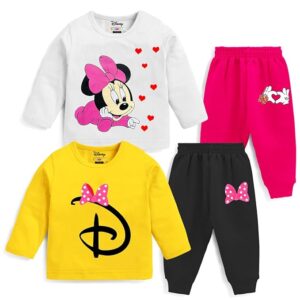 Kuchipoo © Disney Baby Girl Regular Fit Cotton T-Shirts and Pyjamas Set