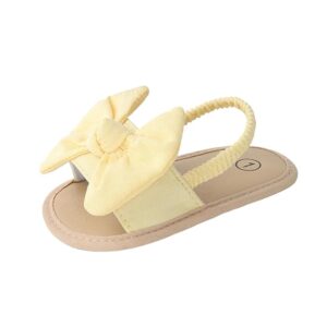 Lyla Infant Baby Girl Sandals Casual Anti Slip Outdoor Summer First Walking Shoes Yellow 11cm