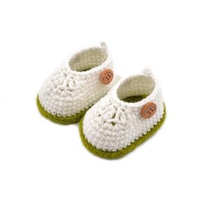 LOVE CROCHET ART Unisex Baby Double Layer Crochet Baby Booties
